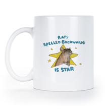 Rats Spelled Backwards is Star Mug Rat Lover Gift Wordplay Coffee Cup