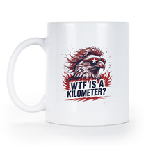 WTF is a Kilometer Mug Eagle Mullet American Coffee Cup Funny Merica Gift