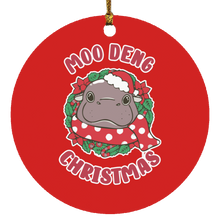 Moo Deng Ornament Cute Baby Hippo Christmas Ornaments MooDeng Bouncy Pig Gift for Tree