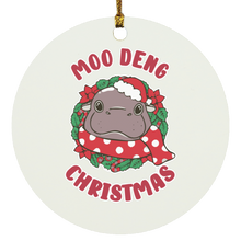 Moo Deng Ornament Cute Baby Hippo Christmas Ornaments MooDeng Bouncy Pig Gift for Tree