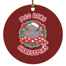 Moo Deng Ornament Cute Baby Hippo Christmas Ornaments MooDeng Bouncy Pig Gift for Tree