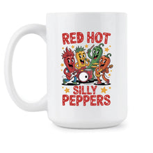 Red Hot Silly Peppers Mug Band Parody Coffee Cup Funny Music Pun Gift