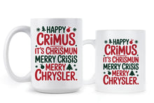 Happy Crimus Mug Merry Crisis It’s Chrismun Coffee Cup Funny Xmas Gift