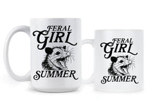Feral Girl Summer Mug Possum Coffee Cup Funny Opossum Gift for Women