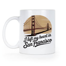 I Left My Heart in San Francisco Mug Bay Area Coffee Cup Gift