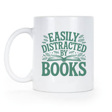 Easily Distracted by Books Mug Book Lover Coffee Cup Reading Gifts