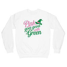 Pink Goes Good with Green Sweatshirt Elphaba Glinda Sweater