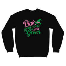 Pink Goes Good with Green Sweatshirt Elphaba Glinda Sweater