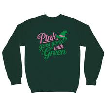 Pink Goes Good with Green Sweatshirt Elphaba Glinda Sweater