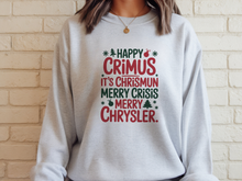 Happy Crimus Sweatshirt Merry Crisis It’s Chrismun Sweater Funny Xmas Quote