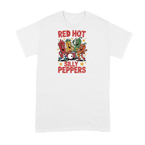 Red Hot Silly Peppers Shirt Band Parody Tshirt Funny Music Pun T-Shirt