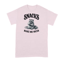 Snacks Make Me Nicer Shirt Raccoon Tshirt