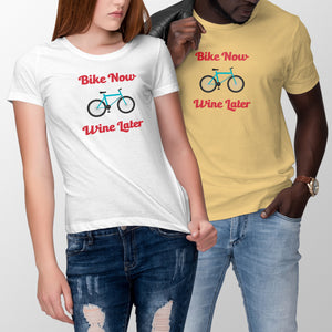 Bike Now Wine Later Shirt Cycle Now Wine Later Tshirt