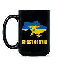 Ghost of Kyiv Mug Stand With Ukraine Coffee Cup