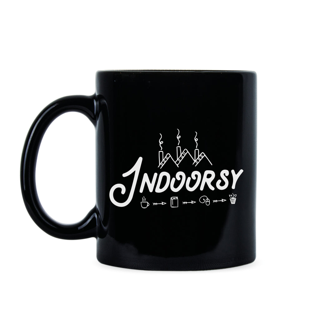 Indoorsy Coffee Mug Cute Introvert Coffee Mugs Funny Introvert Cup