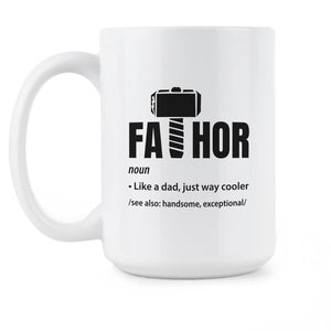 Fa Thor Funny Father Coffee Mug Dad Hero Mug