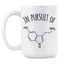 Cute Chemistry Mugs In Pursuit of Happiness Chemical Funny Chemistry Mug