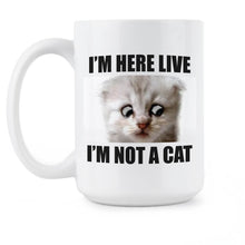 Im Here Live Im Not A Cat Mug Cat Zoom Lawyer I'm Here Live I'm Not A Cat Coffee Mug Zoom Cup