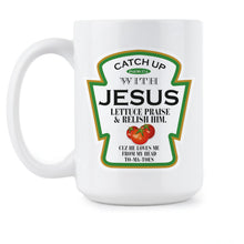 Catch Up With Jesus Cup Funny Christian Coffee Mugs