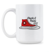 Chucks and Pearls Mug Kamala Harris Coffee Cup Chucks and Pearls 2021