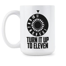Turn It Up to 11 Funny Rock N Roll Mug