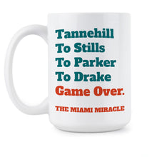 Miami Miracle Mug Dolphins Football Mug Miami Miracle