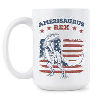 Amerisaurus Rex Coffee Mug 4th of July Dinosaur Funny Dinosaur Mug