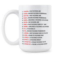 Angry Grammar Mug Funny Curse Coffee Mugs