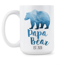 Papa Bear est 2020 Papa Bear Mug New Dad Mug Papa Bear Coffee Mug