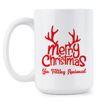 Merry Christmas Ya Filthy Animal Mug Funny Christmas Coffee Mugs
