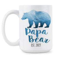 Papa Bear est 2019 Papa Bear Mug New Dad Mug Papa Bear Coffee Mug