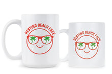 Resting Beach Face Coffee Mug Funny Beach Mugs