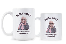 Workspace What Are Y’all Screwin white Leslie Jordan What Are Y’all Doing Mug White