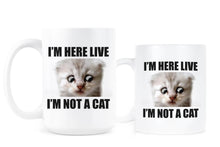 Im Here Live Im Not A Cat Mug Cat Zoom Lawyer I'm Here Live I'm Not A Cat Coffee Mug Zoom Cup