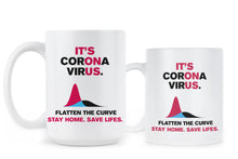 Flatten The Curve Mug Coronavirus Mug Social Distancing Coffee Mug Stay Home Save Lives