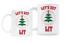 Lets Get Lit Mug Funny Christmas Coffee Mugs Let's Get Lit Cups