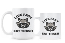 Live Fast Eat Trash Mug Trash Panda Mug Raccoon Mug Funny