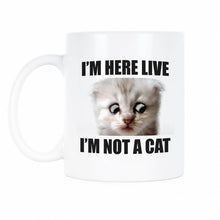 Im Here Live Im Not A Cat Mug Cat Zoom Lawyer I'm Here Live I'm Not A Cat Coffee Mug Zoom Cup