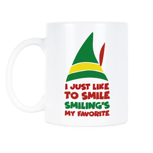 Buddy the Elf Mug I Just Like to Smile Smiling's My Favorite Mug