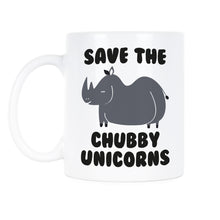 Save the Chubby Unicorns Mug Rhino Coffee Mug