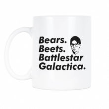 Titles:  Bears Beets Battlestar Galactica Mug Jim Halpert Mug
