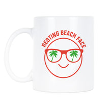 Resting Beach Face Coffee Mug Funny Beach Mugs