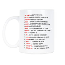 Angry Grammar Mug Funny Curse Coffee Mugs