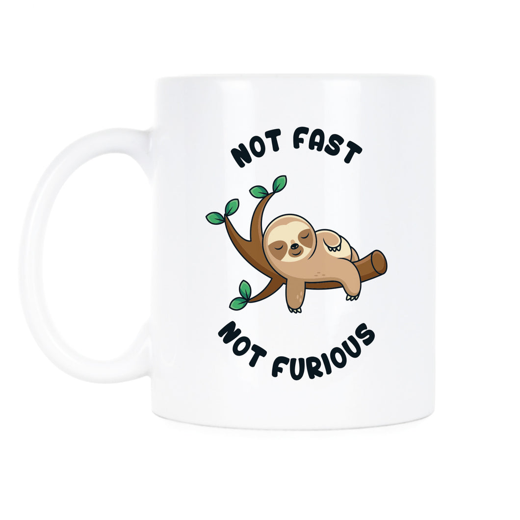 Not Fast Not Furious Mug Sloth Coffee Mug Funny Cute Sloth Cup