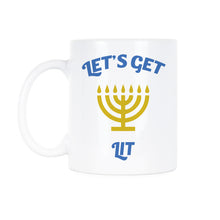 Funny Hanukkah Mugs Lets Get Lit Hanukkah Chanukah Coffee Mugs