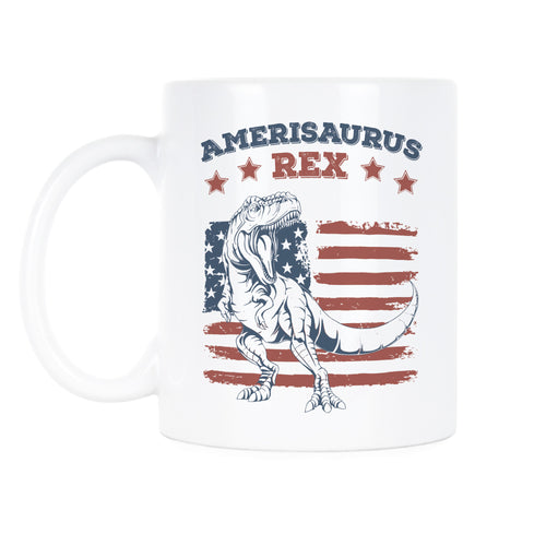 Amerisaurus Rex Coffee Mug 4th of July Dinosaur Funny Dinosaur Mug