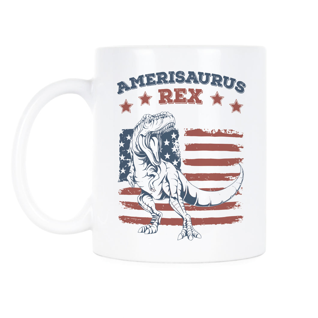 Amerisaurus Rex Coffee Mug 4th of July Dinosaur Funny Dinosaur Mug