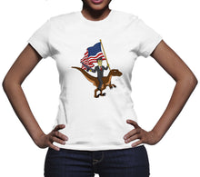 Ronald Reagan Riding a Velociraptor Shirt Funny Reagan Shirt