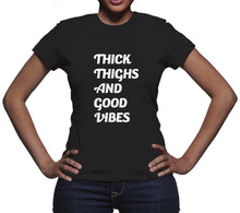 Thick Thighs and Good Vibes Shirt Funny Workout Shirts with Sayings