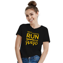 Will Run for Queso T Shirt Queso Shirt Cheese Lover Tshirt